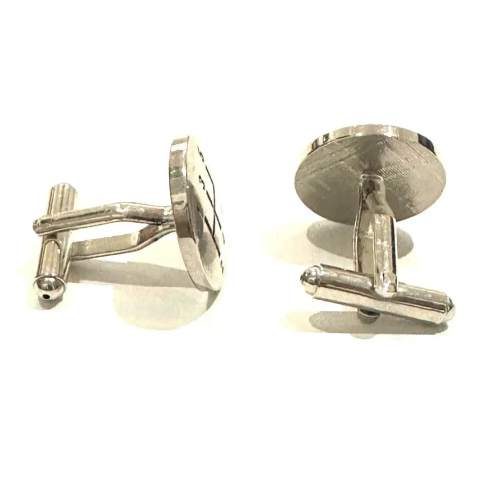 5-Speed Gear Shift Cufflinks – Polished Silver-Tone